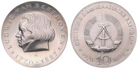 DDR. 
10 Mark 1970 (A) Zum 200. Geburtstag von Ludwig van Beethoven. Jaeger&nbsp;1528. . 

 st