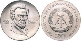 DDR. 
20 Mark 1973 (A) Zum 60. Todestag von August Bebel. Jaeger&nbsp;1547. . 

 st