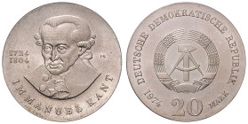 DDR. 
20 Mark 1974 (A) Zum 250. Geburtstag von Immanuel Kant. Jaeger&nbsp;1549. . 

 st