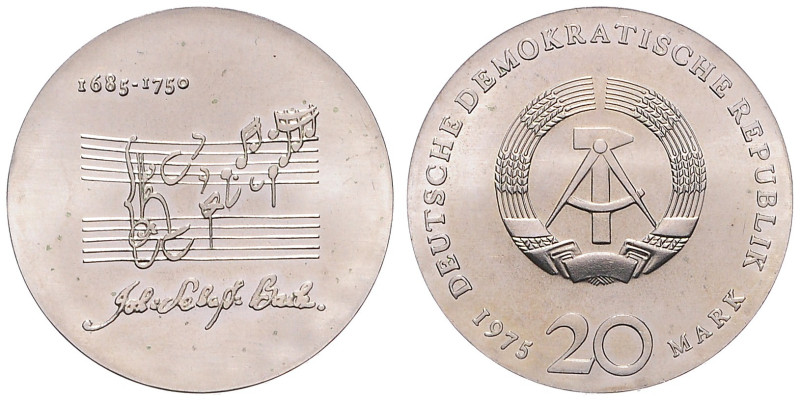 DDR. 
20 Mark 1975 (A) Zum 225. Todestag von Johann Sebastian Bach. Jaeger&nbsp...