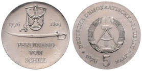 DDR. 
5 Mark 1976 (A) Zum 200. Geburtstag von Ferdinand v. Schill. Jaeger&nbsp;1559. . 

 st