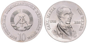 DDR. 
10 Mark 1976 (A) Zum 150. Todestag von Carl Maria v. Weber. Jaeger&nbsp;1562. . 

 st