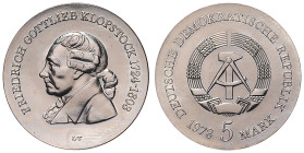 DDR. 
5 Mark 1978 (A) Zum 175. Todestag von Friedrich Gottlieb Klopstock. Jaeger&nbsp;1566. . 

 st