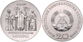 DDR. 
20 Mark 1979 (A) Zum 250. Geburtstag von Gotthold Ephraim Lessing. Jaeger&nbsp;1571. . 

 st