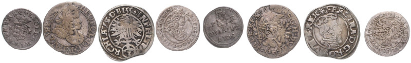 Haus Habsburg. 
Ferdinand I. 1521-1564. Lot von 4 Stücken: Groschen 1556 Linz (...