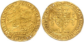 Belgien-Brabant. 
Philipp der Gute 1430-1467. Cavalier d´or o.J. Brüssel. Delmonte&nbsp;63, Friedberg&nbsp;42. . 

 ss