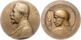 Belgien-Brüssel, Stadt. 
Bronzemedaille 1910 (v. Devreese) auf Ernest Babelon und den Internationalen Kongress der Numismatiker und Medaillenfreunde....