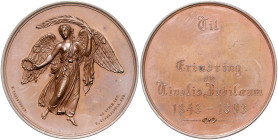 Dänemark. 
Christian IX. 1863-1906. Bronzemedaille 1893 (v. Christesen) auf das 50-jährige Jubiläum des Tivoli. 45,2&nbsp;mm, 38,86&nbsp;g. . 

 vz...