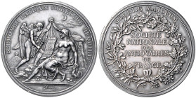 Frankreich. 
Napoleon I. 1804-1814, 1815. Silbermedaille (Jeton) o.J. (v. Dupr\'e9) Soci\'e9t\'e9 nationale des antiquaires de France , i. Rd: Füllho...