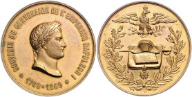 Frankreich. 
Napoleon I. 1804-1814, 1815. Vergoldete Bronzemedaille 1869 (unsign.) auf seinen 100. Geburtstag. Slg.&nbsp;Julius&nbsp;4156, Bramsen&nb...