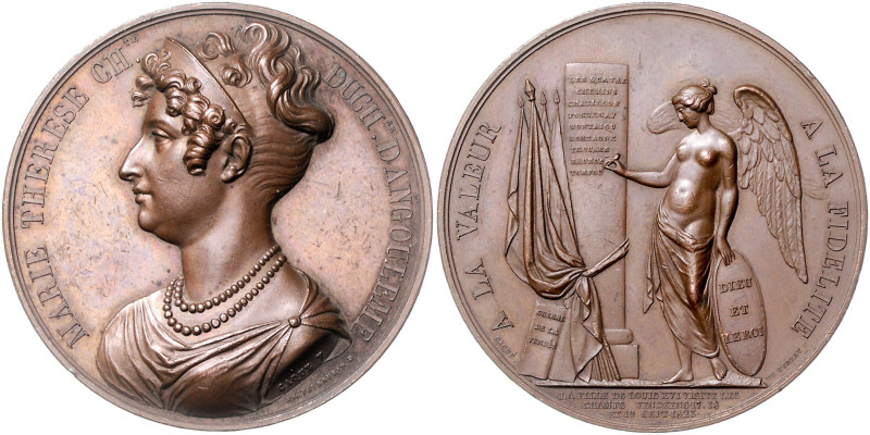 Frankreich. 
Ludwig XVIII. 1814, 1815-1824. Bronzemedaille 1823 (v. Caque/de Pu...