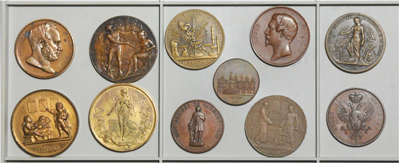 Frankreich. 
Lots. Lot von 11 Bronzemedaillen auf verschiedene Städte und Anläs...