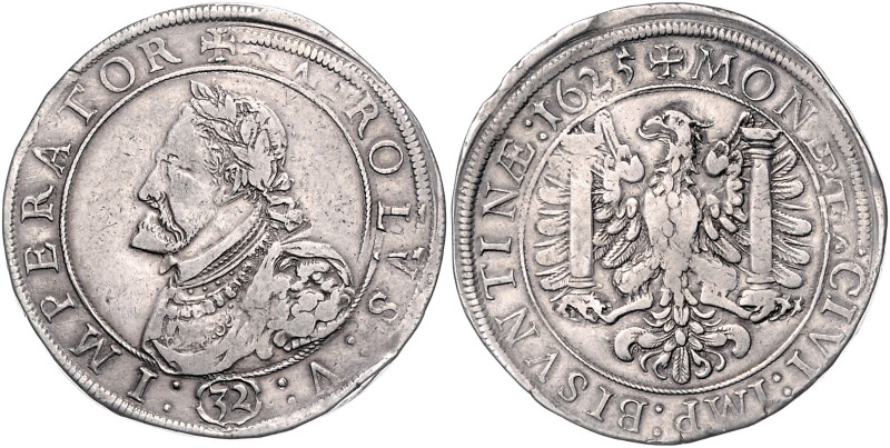 Frankreich-Besancon, Stadt. 
Taler 1625 mit Titel Karl V. Davenport&nbsp;5068. ...