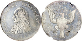 "1792" (ca. 1860) Idler Copy of the Getz "Half Dollar." Musante GW-27, Baker-25K, W-15910. Silver. MS-63 PL (NGC).

33.9 mm. With the word COPY stil...