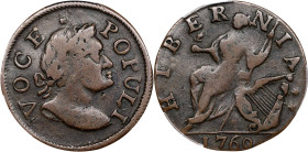 1760 Voce Populi Halfpenny. Nelson-9, Zelinka 6-C, W-13280. Rarity-3. No P. VF-25 (PCGS).

PCGS# 924116. BASE PCGS# 262. NGC ID: 2AUC.

Purchased ...