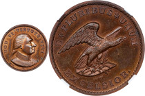 Undated (1860s) George Clinton / Eagle Fantasy. Robinson Copy. Baker-13J, Kenney-2, W-15050. Copper. MS-63 RB (NGC).