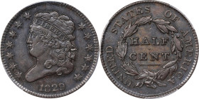 1829 Classic Head Half Cent. C-1. Rarity-1. EF Details--Cleaned (PCGS).

PCGS# 1153. NGC ID: 222X.