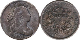 1806 Draped Bust Cent. S-270, B-1. Rarity-1. VG Details--Cleaned (CACG).

PCGS# 36436. NGC ID: 224L.
