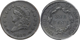 1812 Classic Head Cent. S-289, B-4. Rarity-1. Large Date. EF Details--Scratch (PCGS).

PCGS# 1564. NGC ID: 224W.

From the Senator Platt Family Co...
