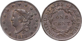 1818 Matron Head Cent. N-1. Rarity-2. VF Details--Altered Surfaces (PCGS).

PCGS# 1600. NGC ID: 2253.
