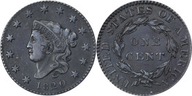 1820 Matron Head Cent. N-7. Rarity-2. Small Date. EF-40 Details--Corroded (ANACS).

PCGS# 36697. NGC ID: 2256.