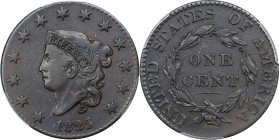 1825 Matron Head Cent. N-3. Rarity-3. VF Details--Environmental Damage (PCGS).

PCGS# 1642. NGC ID: 225F.
