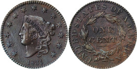 1831 Matron Head Cent. N-8. Rarity-3. Large Letters. AU-50 Details--Corroded (ANACS).

PCGS# 36979. NGC ID: 225M.