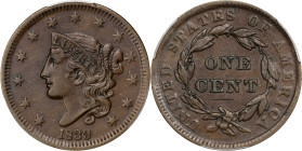 1839 Modified Matron Head Cent. N-2. Rarity-2. Head of 1838. EF-45 (PCGS).

PCGS# 1744. NGC ID: 225X.
