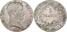 FRANCE, Napoléon Ier (1804-1814), AR 5 francs, an 13 A, Paris. Gad. 580. Fines griffes. Very Fine - Extremely Fine.