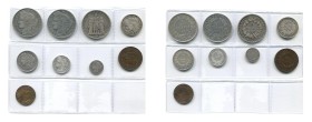 FRANCE, Gouvernement de Défense Nationale (1870-1871), lot de 9 p.: 5 francs, 1870 A, type Cérès (avec et sans légende); 1870 A, type Hercule; 2 franc...
