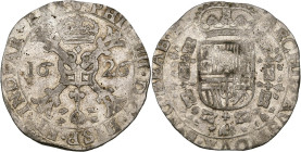 BRABANT, Duché, Philippe IV (1621-1665), AR patagon, 1626, Bruxelles. D/ Croix de Bourgogne sous une couronne, portant le bijou de la Toison d'or. R/ ...