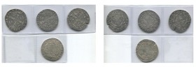 BRABANT, Duché, Philippe IV (1621-1665), lot de 4 patagons, 1646, 1647, 1656 et 1659, Bruxelles. G.H. 329-3. Fine - Very Fine.