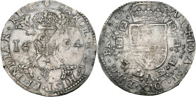 BRABANT, Duché, Charles II (1665-1700), AR patagon, 1694, Anvers. D/ Croix de Bourgogne sous une couronne, portant le bijou de la Toison d'or. R/ Ecu ...