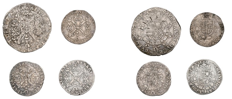 TOURNAI, Seigneurie, Albert et Isabelle (1598-1621), lot de 4 p.: patagon, 1620;...