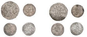TOURNAI, Seigneurie, Albert et Isabelle (1598-1621), lot de 4 p.: patagon, 1620; quart de patagon, s.d., 1616 (2). G.H. 311-7b, 313-7a, 313-7b. Fine -...