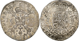 TOURNAI, Seigneurie, Philippe IV (1621-1665), AR patagon, 1652. D/ Croix de Bourgogne sous une couronne, portant le bijou de la Toison d'or. R/ Ecu co...