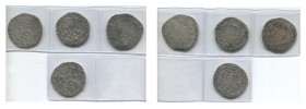 VLAANDEREN, Graafschap, Philips IV (1621-1665), lot van 4 patagons, 1631, 1633, 1646 et 1650, Brugge. G.H. 329-6. Fine - Very Fine.