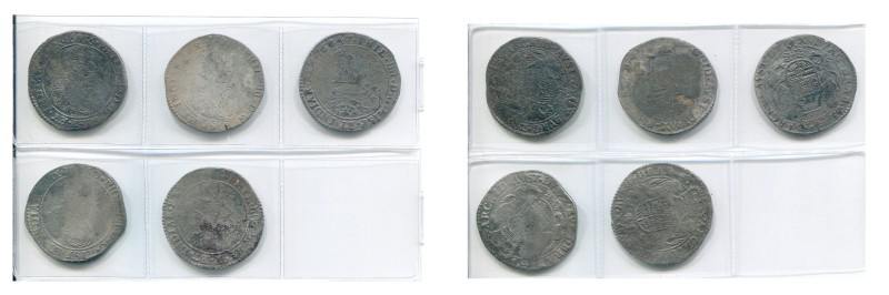 BRABANT, Duché, Philippe IV (1621-1665), lot de 5 ducatons, Anvers, deuxième typ...