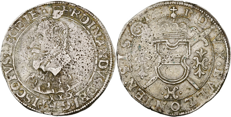 LIÈGE, Principauté, Ferdinand de Bavière (1612-1650), AR double teston de 30 pat...