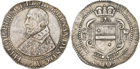 LIÈGE, Principauté, Ferdinand de Bavière (1612-1650), AR daler Ferdinand de 30 patards, 1641, Liège. Au titre de duc de Bouillon. D/ B. à g. en costum...