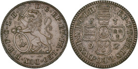 LIÈGE, Principauté, François-Antoine de Méan (1792-1802), escalin/liard apocryphe, 1792, C. Jéhotte (Bruxelles). Hybride revers/revers en cuivre. D/ L...