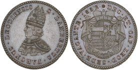 LIÈGE, Principauté, Siège vacant, ducat apocryphe, 1852, C. Jéhotte (Bruxelles). Épreuve en cuivre. D/ B. mitré du saint à g. R/ Armoiries. Dengis A-1...