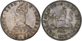 LIÈGE, Principauté, Siège vacant, AR escalin apocryphe, 1852. D/ B. mitré du saint à g. R/ Lion deb. à g., soutenant l'écu au perron. Dengis A-12. 3,5...