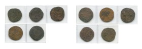 THORN, Abdij, Anna van der Marck (1604-1631), lot van 5 oorden, 1614 (3) en z.j. (2). Fine - Very Fine.