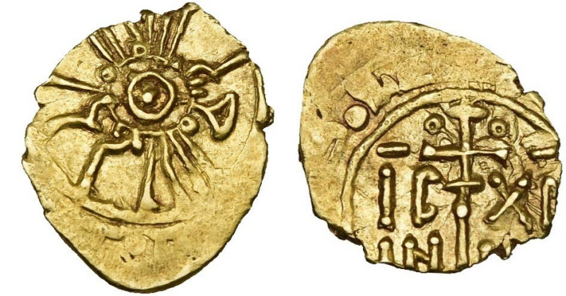 ITALIE, SICILE, Roger II, roi (1130-1154), AV tari, après 1140, Messine. D/ Lége...
