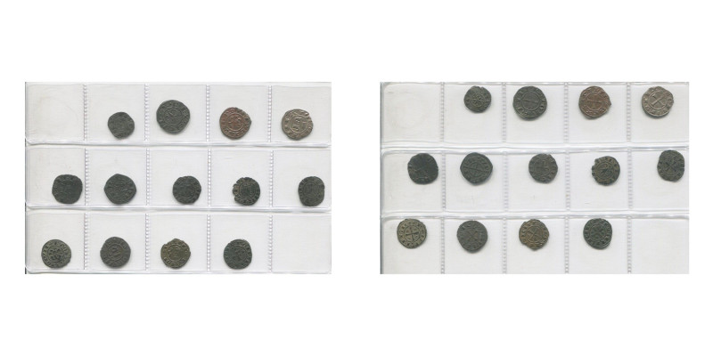 ITALIE, SICILE, Frédéric II de Hohenstaufen (1197-1250), lot de 13 deniers de bi...