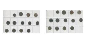 ITALIE, SICILE, Frédéric II de Hohenstaufen (1197-1250), lot de 13 deniers de billon. M.E.C. XIV, 501, 536, 537 (2), 545, 549, 553, 559, 559A, 560, 56...