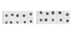ITALIE, SICILE, lot de 10 p.: Conrad Ier (1250-1254), denier (2); Conradin (1254-1258), denier (4); Manfred (1258-1264), denier (4). M.E.C. XIV, 581, ...
