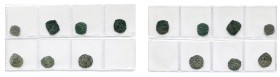 ITALIE, SICILE, Charles Ier d'Anjou (1266-1282), lot de 7 deniers. Spahr 23, 25, 29, 31, 37, 50. Vendu avec un denier de Jacques Ier d'Aragon (1285-12...
