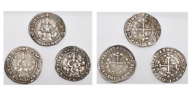 ITALIE, NAPLES, Charles II d'Anjou (1285-1309), lot de 3 gigliati, 1303-1309. P.R. 3, M.E.C. XIV, 686. Fine - Very Fine.